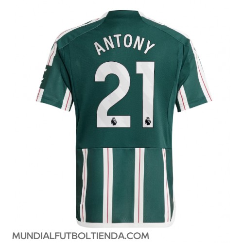 Camiseta Manchester United Antony #21 Segunda Equipación Replica 2023-24 mangas cortas